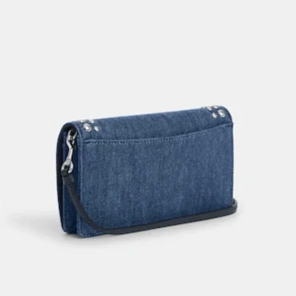 COACH Anna Foldover Clutch Crossbody with Rivets - Picture 4 of 15